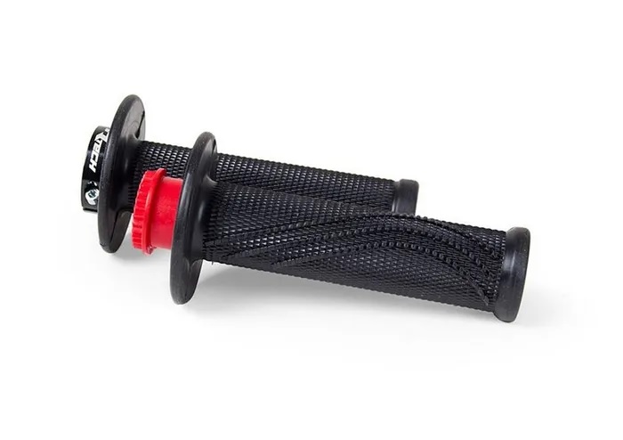 HANDLEBAR GRIPS RTECH R20 LOCK ON BLACK Image
