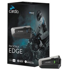 Cardo Packtalk EDGE motorcycle Bluetooth helmet communication system single unit