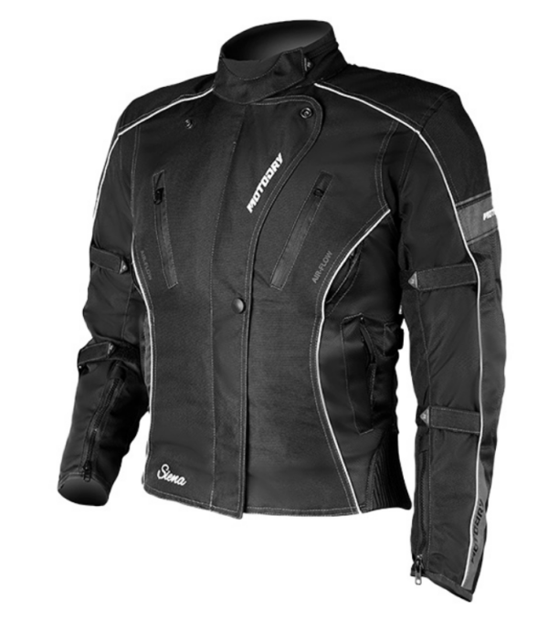 motodry womens sienna jacket black warm motorbike jacket