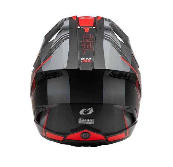 O'Neal 3SRS Haze MX Helmet – Black/Grey/Red - Image 3