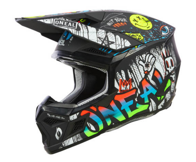 O'Neal Youth 3SRS Rancid youth dirt bike helmet side view